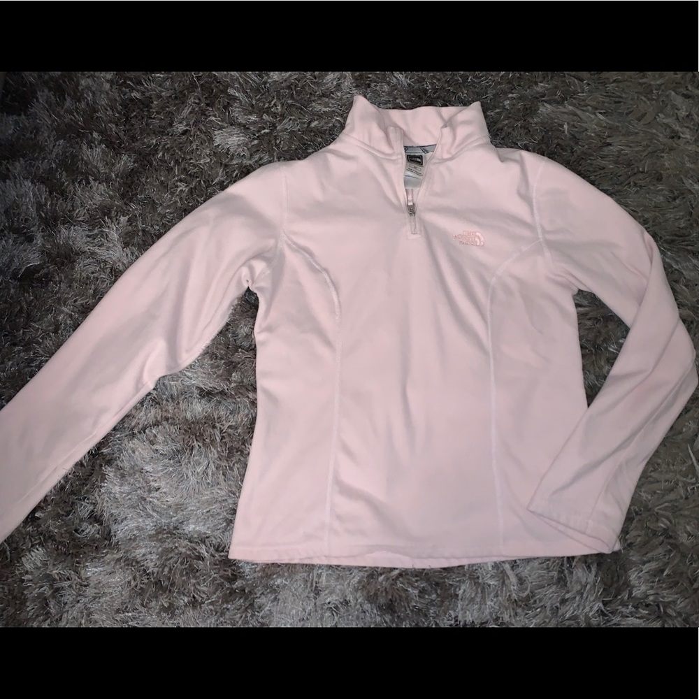 The North Face light pink fleece pullover